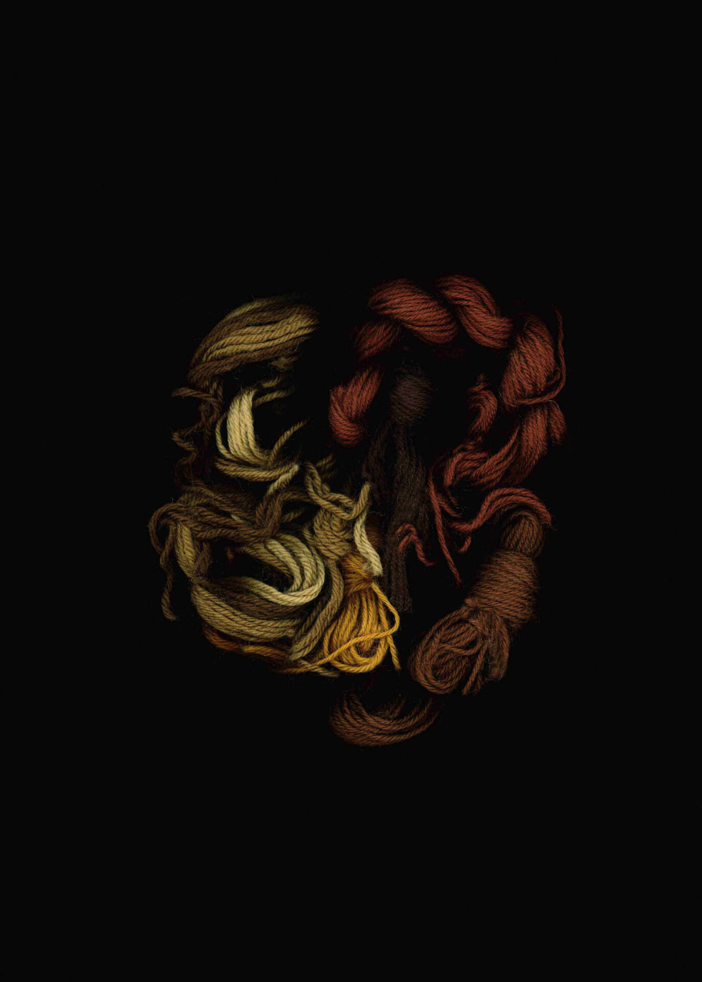 Scan Wolle Grün- und Brauntöne